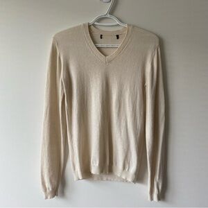 Great Northwest Cashmere Blend V-Neck Knit Long Sleeves Off-White